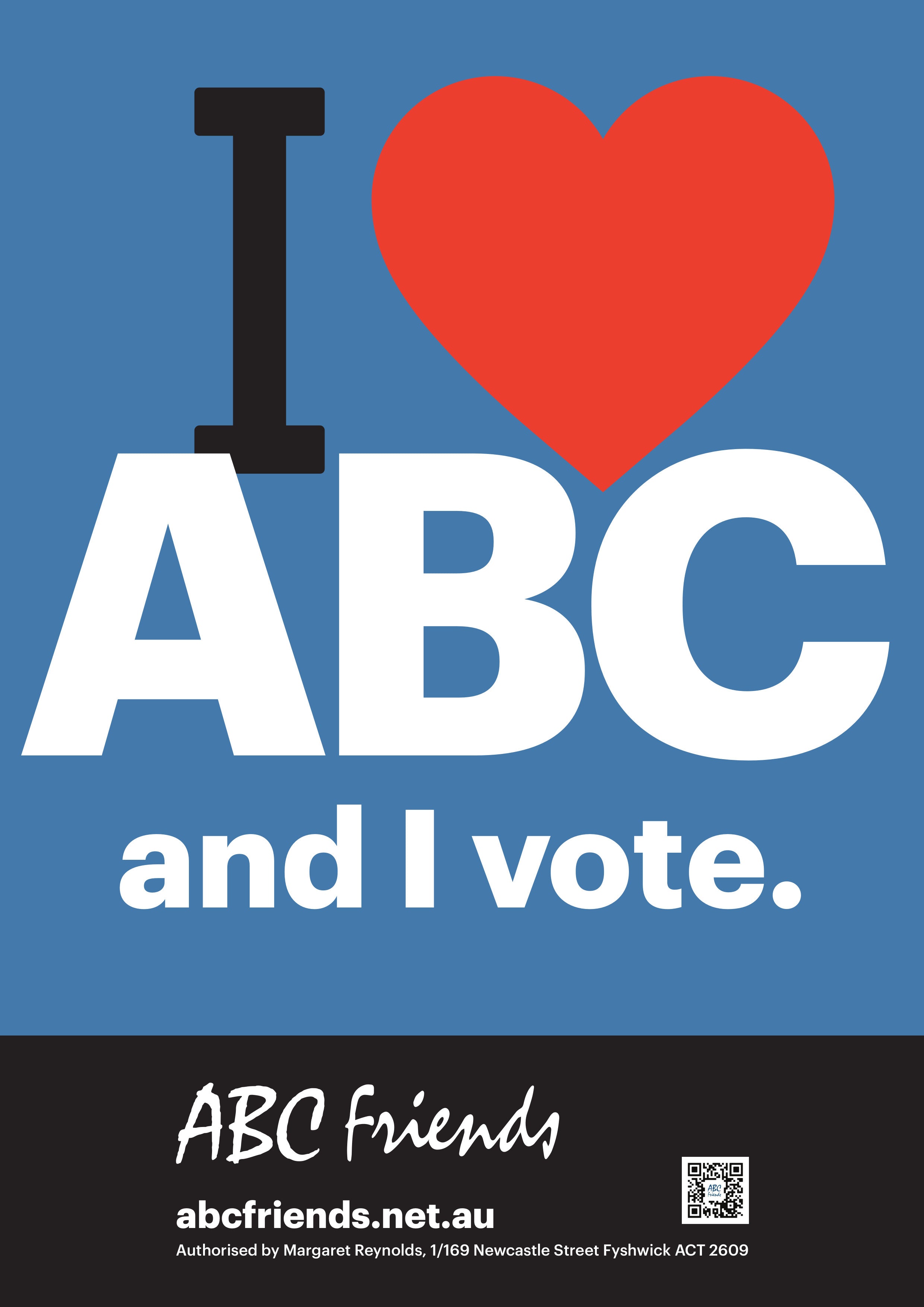 Poster: I love ABC and I vote