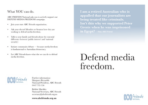Flyer: Defend Media Freedom